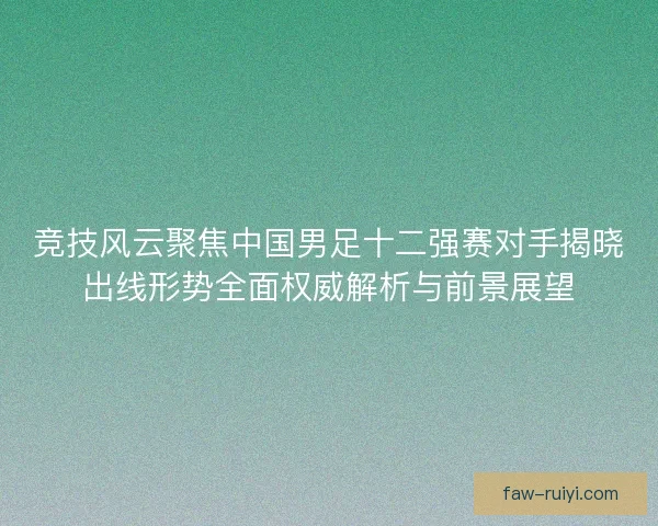 竞技风云聚焦中国男足十二强赛对手揭晓出线形势全面权威解析与前景展望
